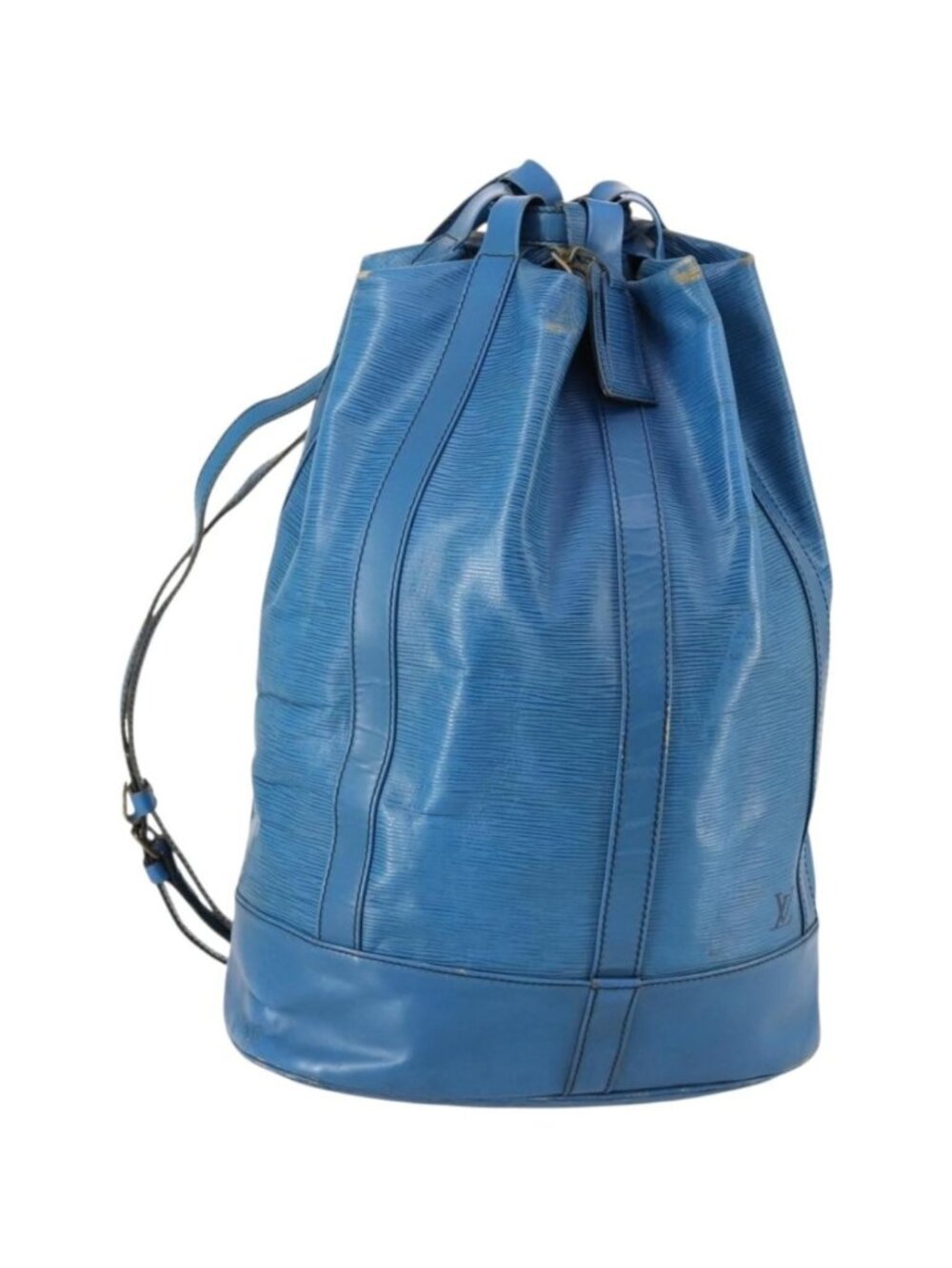 LOUIS VUITTON Epi Randonnee GM Shoulder Bag Blue M43085